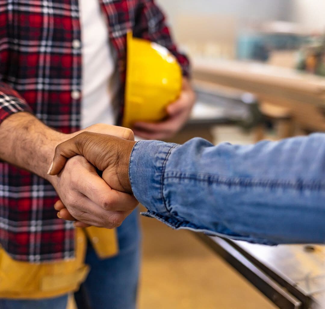 two people shaking hands